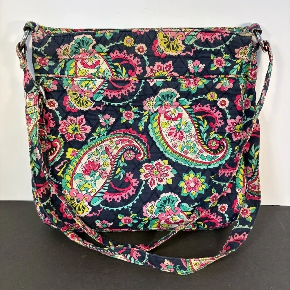 Vera Bradley Floral Paisley Quilted Crossbody Purse Bag